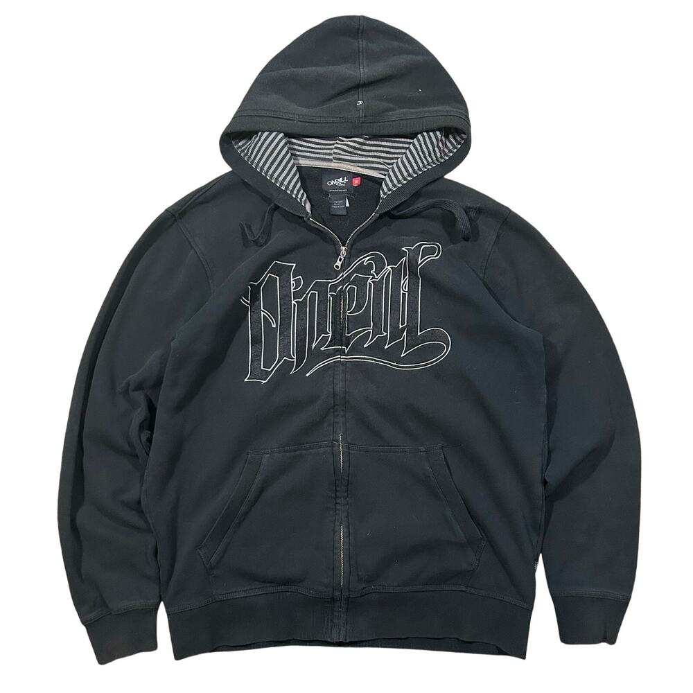 Vintage Y2K O’Neill Full Zip Hoodie Sweatshirt Mens XL Skate Surf Black